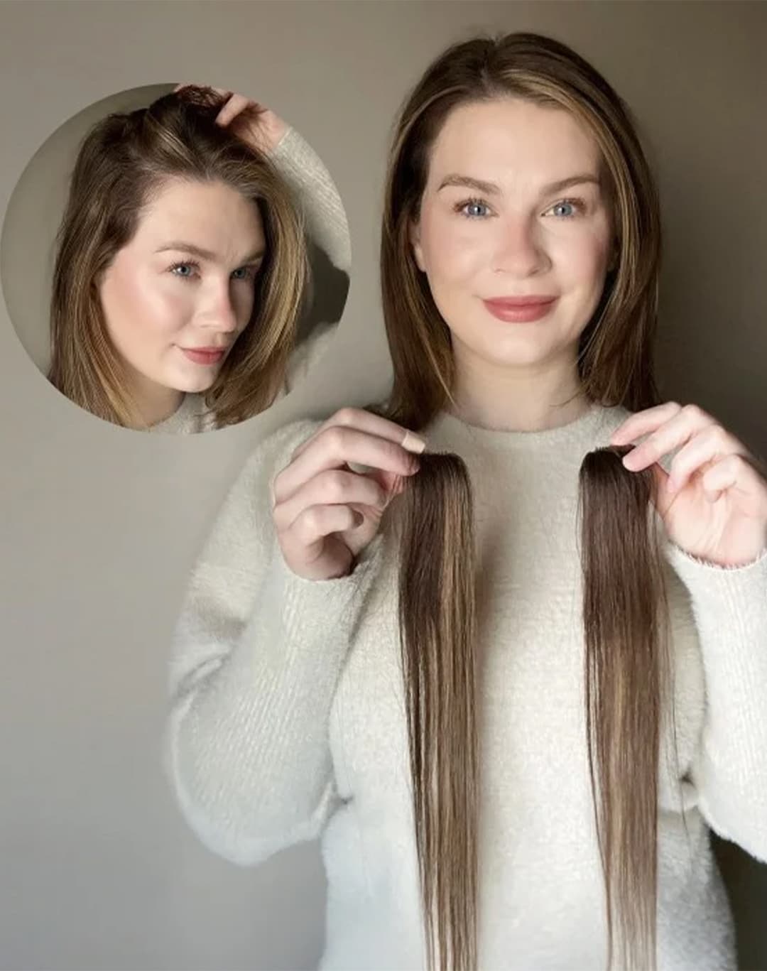 One Clip Hair Extensions | Single Clip Hair Strands | 100% Original Human Hair | Ridhaav Hair Studio