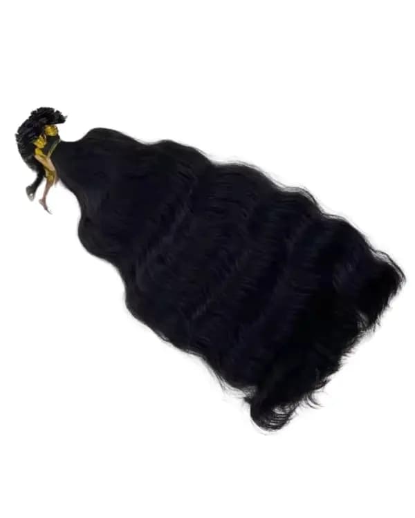 Flat Tip  Premium double Drawn  wavy Hair 100% Original Permanent Hair Extensions | 100gm - Ridhaav Hair Studio