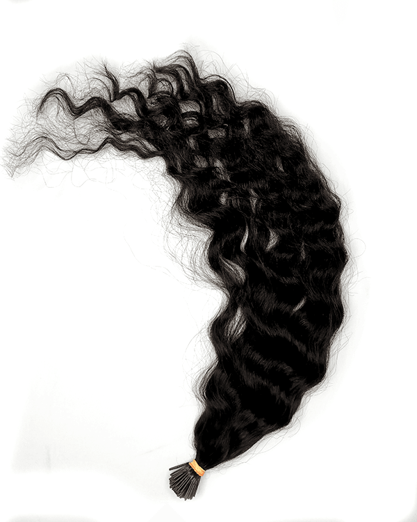 I Tip Classic | Single Drawn | Curly Hair | 100% Original Permanent Hair Extensions | 100gm - Ridhaav Hair Studio