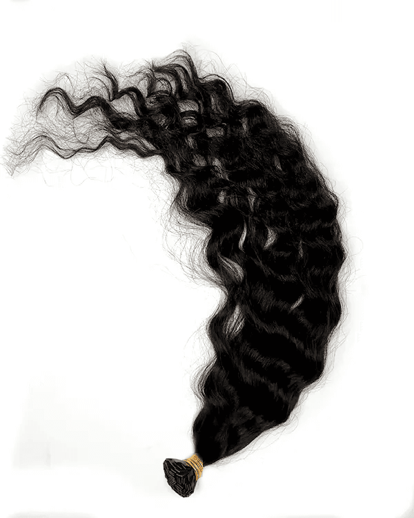 Flat Tip Classic | Single Drawn | Curly Hair | 100% Original Permanent Hair Extensions | 100gm - Ridhaav Hair Studio