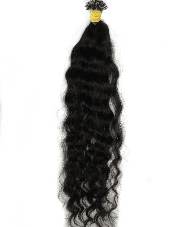 U Tip Classic | Single Drawn | Curly Hair | 100% Original Permanent Hair Extensions | 100gm - Ridhaav Hair Studio