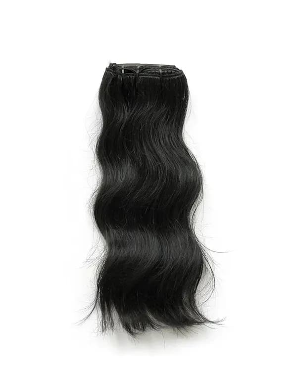 Machine Weft single Drawn Wavy | 100% Original Permanent Hair Extensions | 100gm - Ridhaav Hair Studio