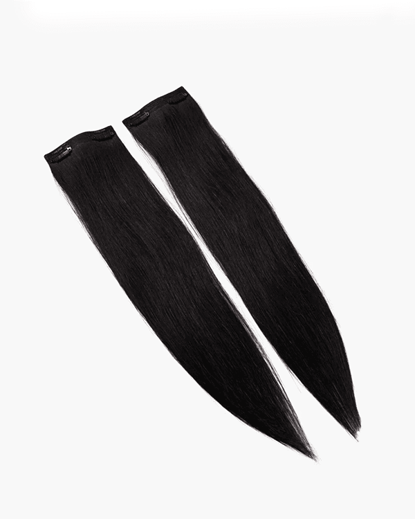 2 Piece Set Clip-In Hair Streaks | 16 Inch | Premium Human Hair Highlights | Heat-Safe & Reusable Extensions